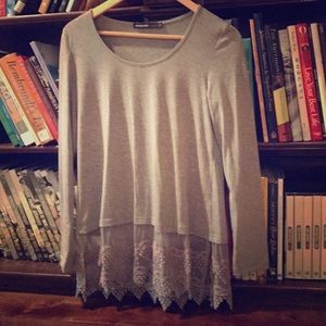 Ladies top gray Medium